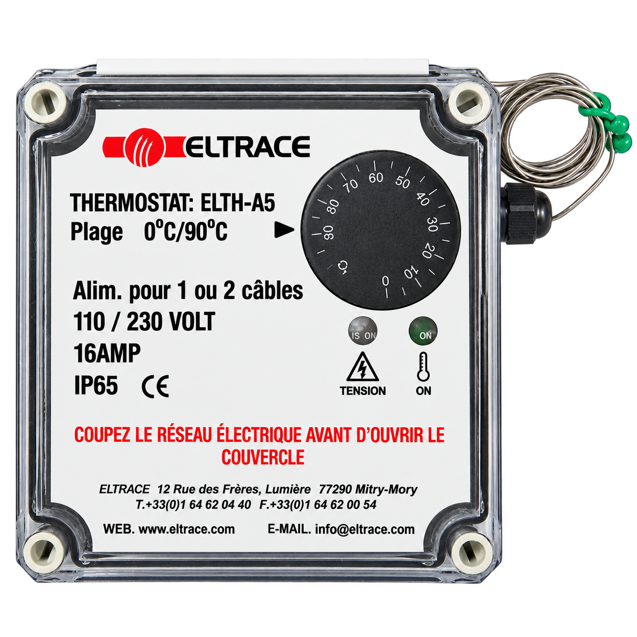 Thermostat ELTH-A5 ELTRACE Thermostat d'ambiance et de surface ELTH-A5 ELTRACE